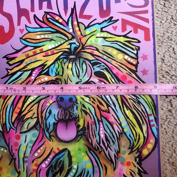 Shihtzu Love Graphic Art print on pressed wood  11.5x9 from Natural Life - Picture 3 of 5